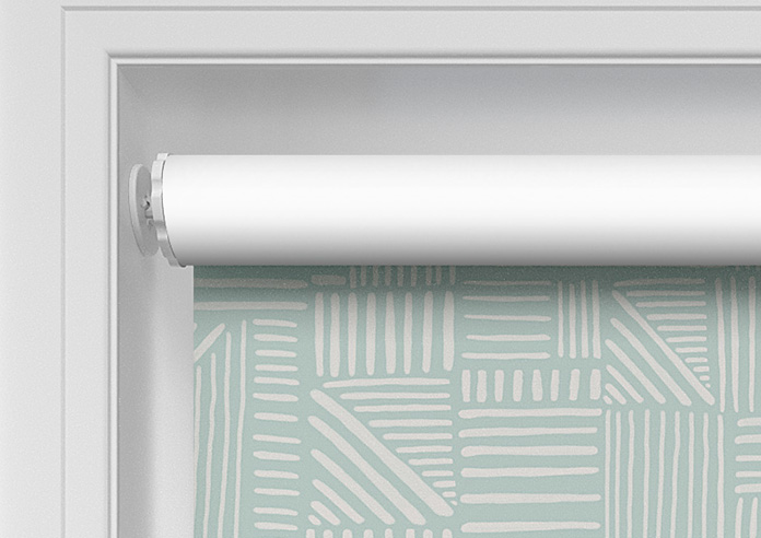 Irregular Tiles, Duckegg - Twist&Fit Roller Blind - Image 10